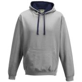 AWDis Varsity Hoodie - Heather Grey/New French Navy Size XS