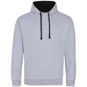 AWDis Varsity Hoodie - Heather Grey/Jet Black Size S