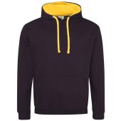 AWDis Varsity Hoodie - Jet Black/Gold Size XS