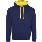 AWDis Varsity Hoodie - Oxford Navy/Sun Yellow Size XS