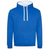 AWDis Varsity Hoodie - Royal Blue/Arctic White Size XS