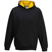 AWDis Kids Varsity Hoodie - Jet Black/Gold Size 3-4