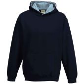 AWDis Kids Varsity Hoodie - New French Navy/Sky Blue Size 3-4