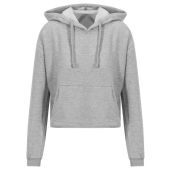 AWDis Ladies Cropped Hoodie - Heather Grey Size XL