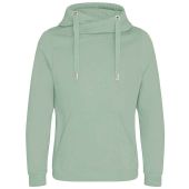 AWDis Cross Neck Hoodie - Dusty Green Size XXL