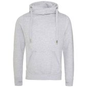 AWDis Cross Neck Hoodie - Heather Grey Size XXL