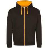 AWDis Varsity Zoodie - Jet Black/Orange Crush Size S