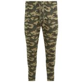 AWDis Tapered Track Pants - Green Camo Size XXL