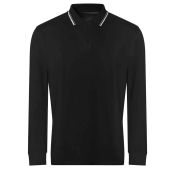 AWDis Long Sleeve Tipped 100 Polo Shirt