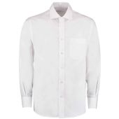 Kustom Kit Premium Long Sleeve Classic Fit Non-Iron Shirt - White Size 18.5