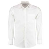 Kustom Kit Long Sleeve Tailored Poplin Shirt - White Size 23