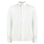 Kustom Kit Long Sleeve Superwash® 60°C Piqué Shirt - White Size 3XL