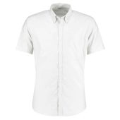 Kustom Kit Short Sleeve Slim Fit Oxford Shirt - White Size 18