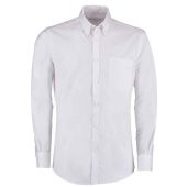 Kustom Kit Long Sleeve Slim Fit Workwear Oxford Shirt - White Size 18