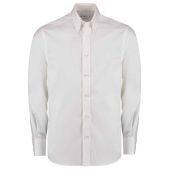 Kustom Kit Premium Long Sleeve Tailored Oxford Shirt - White Size 13.5