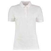 Kustom Kit Ladies Klassic Slim Fit Piqué Polo Shirt - White Size 16