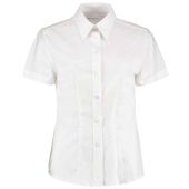 Kustom Kit Ladies Short Sleeve Tailored Workwear Oxford Shirt - White Size 28