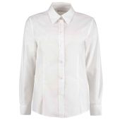 Kustom Kit Ladies Long Sleeve Tailored Workwear Oxford Shirt - White Size 28