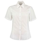 Kustom Kit Ladies Short Sleeve Tailored Business Shirt - White Size 28