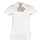 Kustom Kit Ladies Keyhole Neck Corporate Top - White Size 20/22