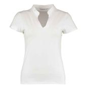 Kustom Kit Ladies V Neck Corporate Top - White Size 20/22