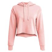 Next Level Apparel Ladies Laguna Cropped Raw Edge Hoodie - Desert Pink Size XXL