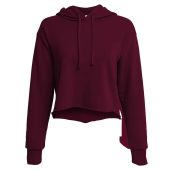 Next Level Apparel Ladies Laguna Cropped Raw Edge Hoodie - Maroon Size XXL