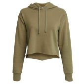 Next Level Apparel Ladies Laguna Cropped Raw Edge Hoodie - Military Green Size XXL