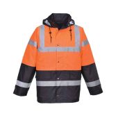 Portwest Hi-Vis Contrast Traffic Jacket - Orange/Navy Size 3XL