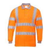 Portwest Hi-Vis Long Sleeve Polo Shirt