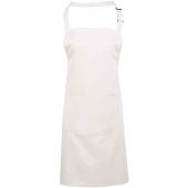 Premier 'Colours' Bib Apron with Pocket - White Size ONE