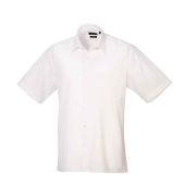 Premier Short Sleeve Poplin Shirt - White Size 23