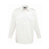 Premier Long Sleeve Pilot Shirt - White Size 19