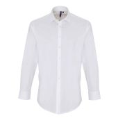 Premier Long Sleeve Stretch Fit Poplin Shirt - White Size 4XL