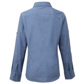 Premier Ladies Cross-Dye Roll Sleeve Shirt