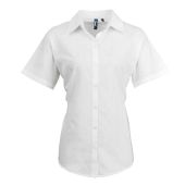 Premier Ladies Signature Short Sleeve Oxford Shirt - White Size 24