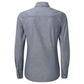 Premier Ladies Organic Fairtrade Long Sleeve Chambray Shirt