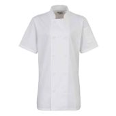 Premier Ladies Short Sleeve Chef's Jacket - White Size XXL