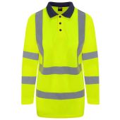 Pro RTX High Visibility Long Sleeve Polo Shirt - Yellow/Navy Size 5XL