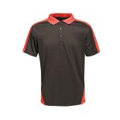 Regatta Contrast Collection Quick Wicking Piqué Polo Shirt - Black/Classic Red Size 4XL