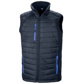 Result Genuine Recycled Compass Padded Gilet - Navy/Royal Blue Size 4XL