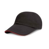 Result Kids Low Profile Heavy Brushed Cotton Cap with Sandwich Peak