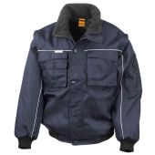 Result Work-Guard Zip Sleeve Heavy Duty Jacket - Navy/Navy Size 3XL