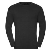 Russell Collection Cotton Acrylic Crew Neck Sweater - Black Size 4XL