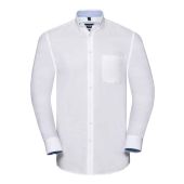 Russell Collection Tailored Long Sleeve Washed Oxford Shirt