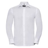 Russell Collection Long Sleeve Tailored Oxford Shirt - White Size 19.5