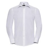 Russell Collection Long Sleeve Tailored Poplin Shirt - White Size 4XL