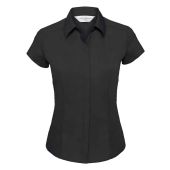 Russell Collection Ladies Cap Sleeve Fitted Poplin Shirt