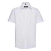 Russell Collection Short Sleeve Tailored Poplin Shirt - White Size 4XL