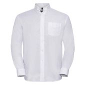 Russell Collection Long Sleeve Easy Care Oxford Shirt - White Size 15.5